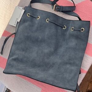 JustFab Dark Blue Shoulder Bag